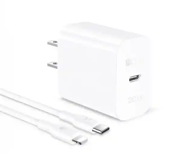 Cargador De Iphone 20w + Cable Ip Lightning - 1hora
