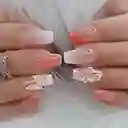 Uñas Postizas Profesionales Decoradas Medianas Gel Polish X12 Unds