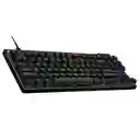 Teclado Gamer Mecánico Alambrico Logitech Pro X Tkl Rapid Rgb Negro (inglés)