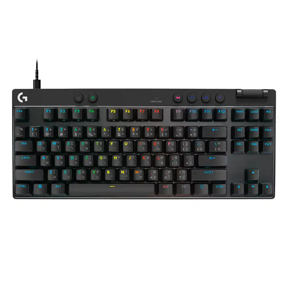 Teclado Gamer Mecánico Alambrico Logitech Pro X Tkl Rapid Rgb Negro (inglés)