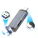 Adaptador Convertidor Multipuerto 6 En 1 Tipo C Usb Lightning A Sd Micro Sd Usb