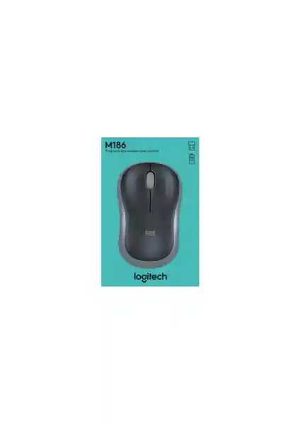 Logitech M185 Mouse Inalámbrico, Win Mac Chrome Gris-negro