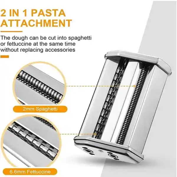 Maquina Hacer Pasta Manual Rollera Spaguetti Ajusta Espesor Color Blanco