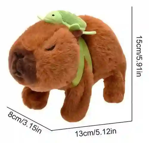 Peluche Capibara Con Movimiento Y Sonido Pequeño De Pilas, Vienen Sin Pilas