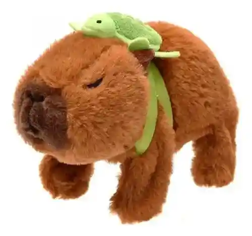 Peluche Capibara Con Movimiento Y Sonido Pequeño De Pilas, Vienen Sin Pilas
