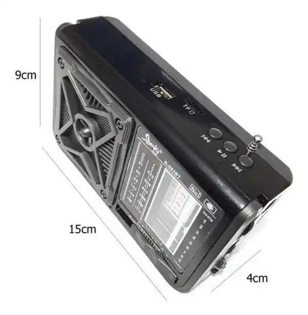 Radio Multibandas Am Fm Usb Bluetooth Recargable Solar