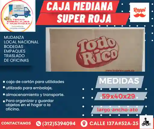 Caja Mediana Roja