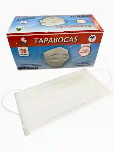 Tapaboca Blanco En Empaque Individual