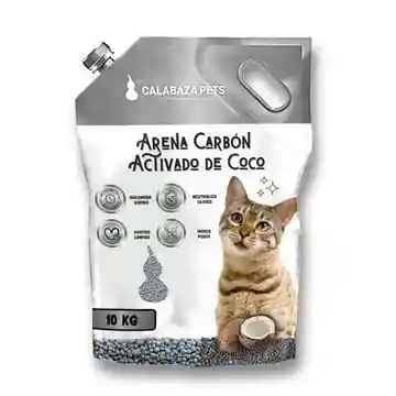 Arena Para Gatos Carbon Activado 10 Kg Arena Para Gatos Calabaza