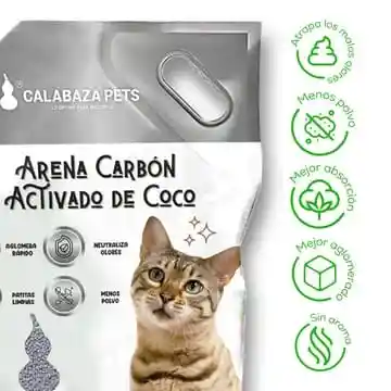 Arena Para Gatos Carbon Activado 10 Kg Arena Para Gatos Calabaza