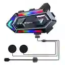 Intercomunicador Casco Moto Llamada Bluetooth Kr-m2 Luz Rgb