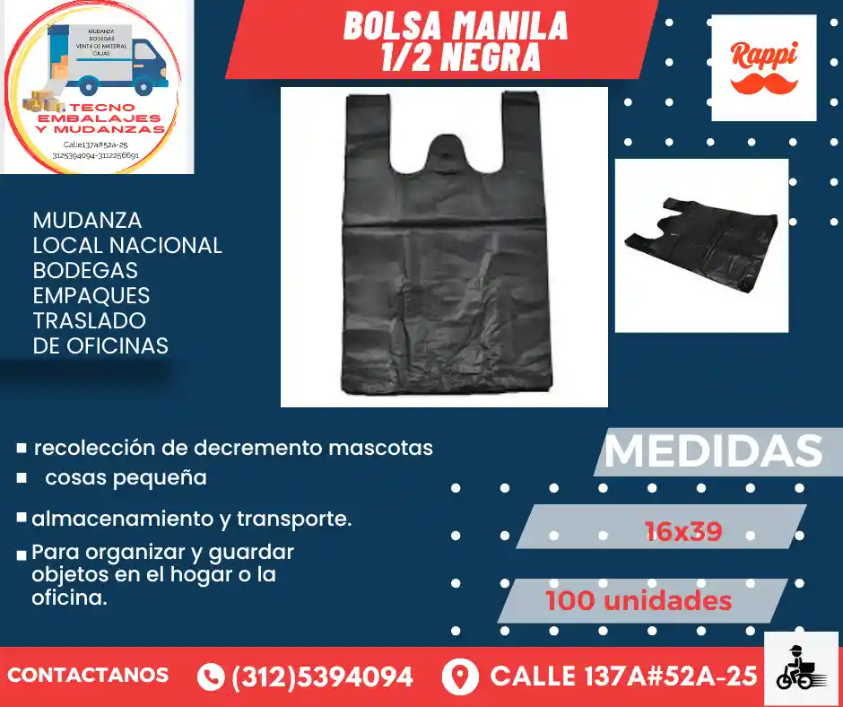 Bolsa Libra Y Median Negra