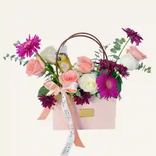 Bolso Paris Primavera Floral, Flores Mixtas Para Regalar