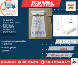 Bolsa 3 Kilos Blanca