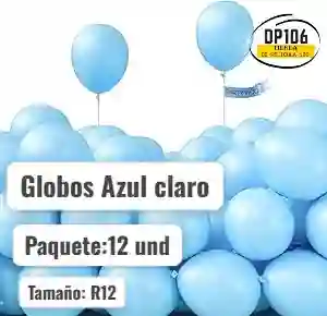Globos Azul Claro 12 Und