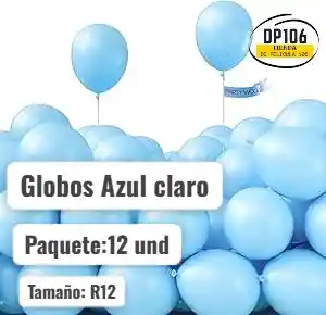 Globos Azul Claro 12 Und