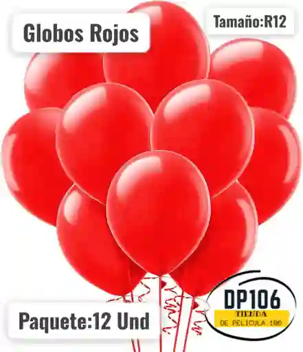 Globos Rojos 12 Und