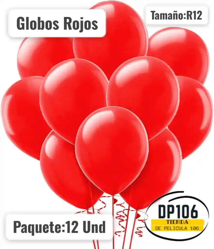 Globos Rojos 12 Und
