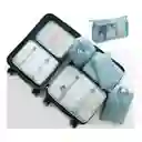 Organizador Bolsas Viaje Maleta Equipaje 8 Piezas Azul