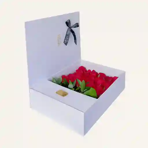 Libro Blanco Elegante X 24 Rosas Rojas Exportacion Co