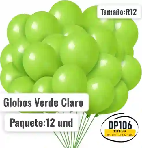 Globos Verde Claro 12 Und