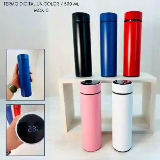 Termo Digital 500ml Azul