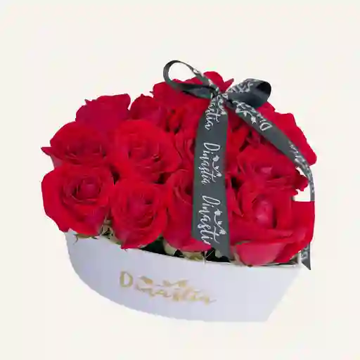 Corazon Petit Con Rosas Rojas
