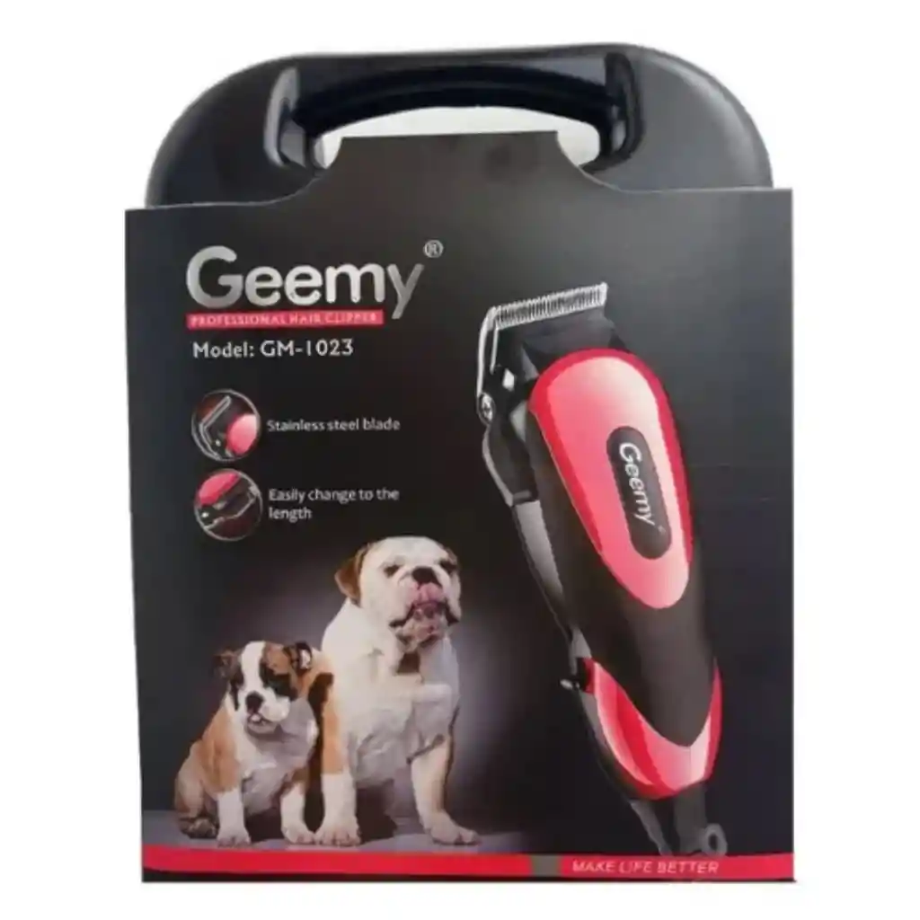 Maquina Peluquera Para Mascotas + Kit Gemei Gm-1023