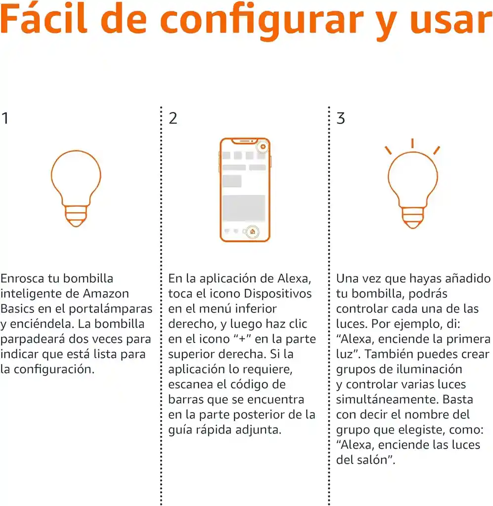 Bombillo Inteligente Wifi Amazon Luz Led Multicolor Funciona Con Alexa