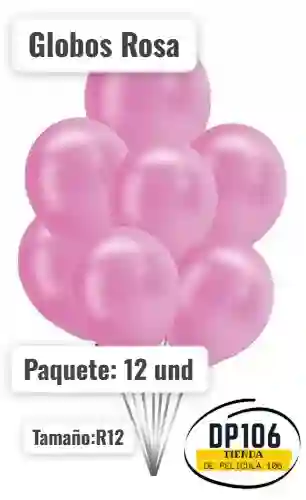 Globos Rosados 12 Und