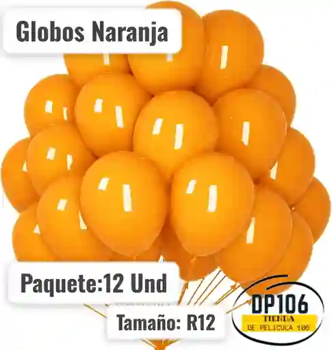 Globos Naranja 12 Und