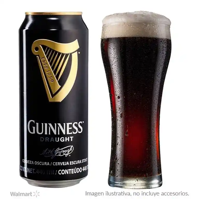 Cerveza Guinness Draught Stout Lata 440 Ml