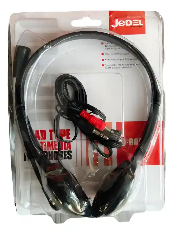 Diadema Jedel Sencilla Doble Plug Jd-900mv