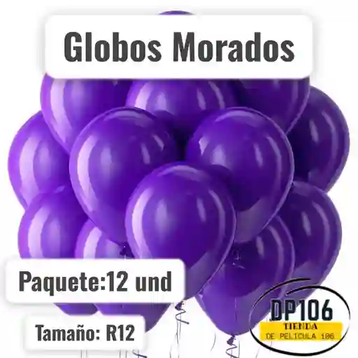 Globos Morados 12 Und