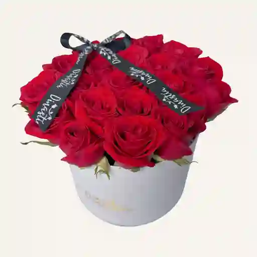 Cilindro De Rosas Rojas X 25