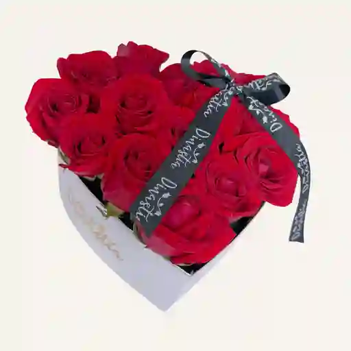 Corazon Petit Con Rosas Rojas Love