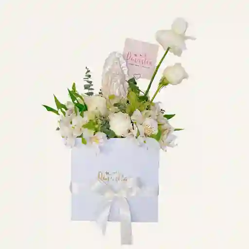 Caja De Lujo Con Virgen Y Rosas De Exportación. Espiritual