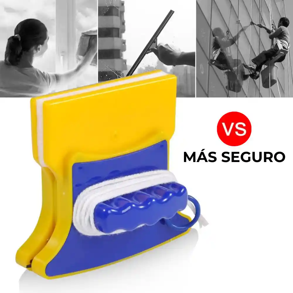 Limpia Vidrios Ventanas Doble Magnético Seca Vidrios Seguro