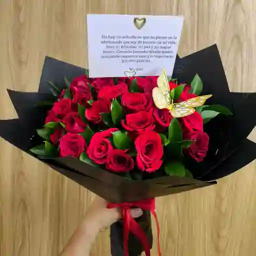 Bouquet 30 Rosas Rojas