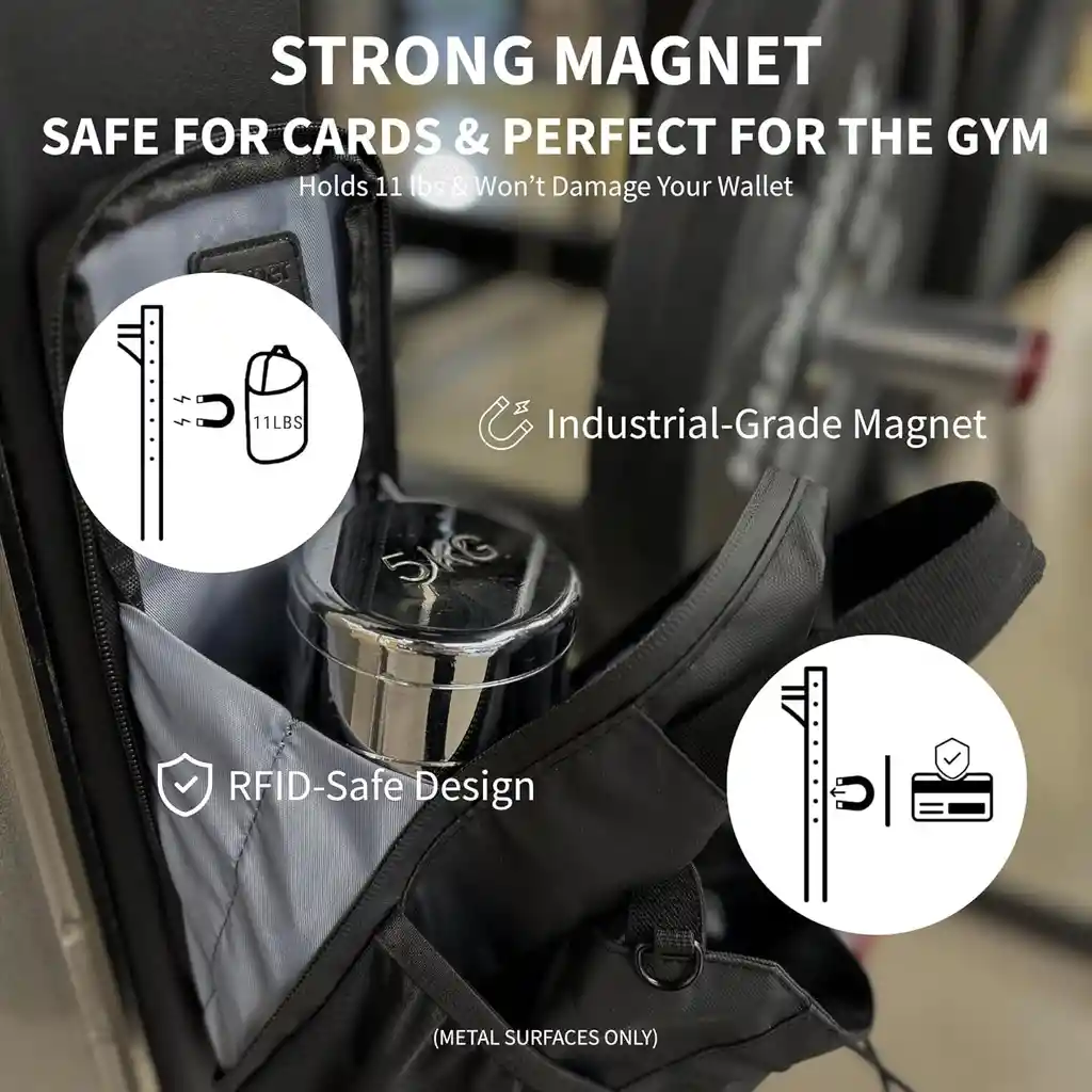 Soporte Magnético Para Botella De Agua Bolsa De Gimnasio Magnético