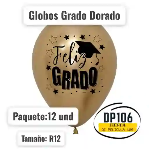 Globos De Grado Dorado 12 Und