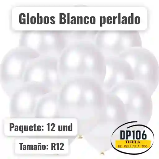 Globos Blanco Perlado 12 Und
