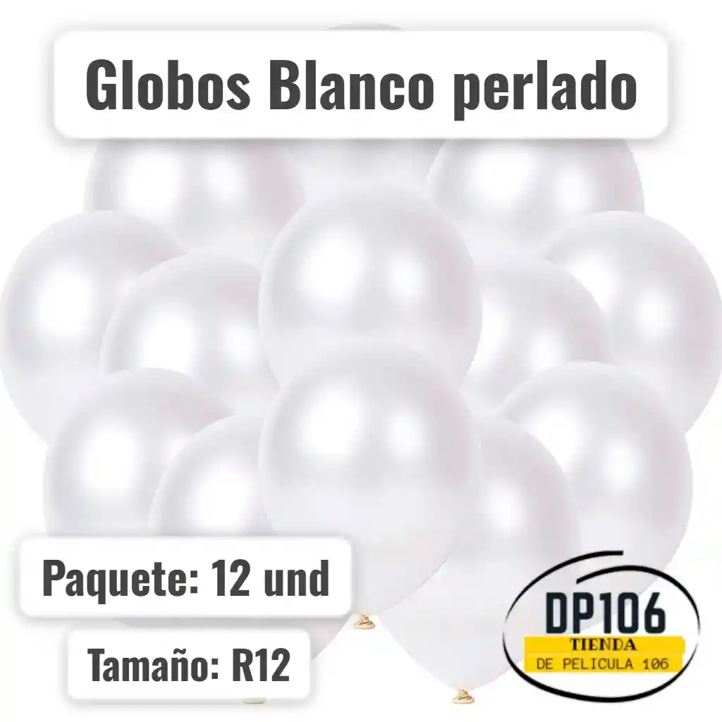 Globos Blanco Perlado 12 Und