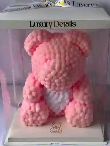 Oso Pompones Rosado Claro 35 Cm
