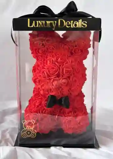 Conejo De Rosas Rojo 25 Cm