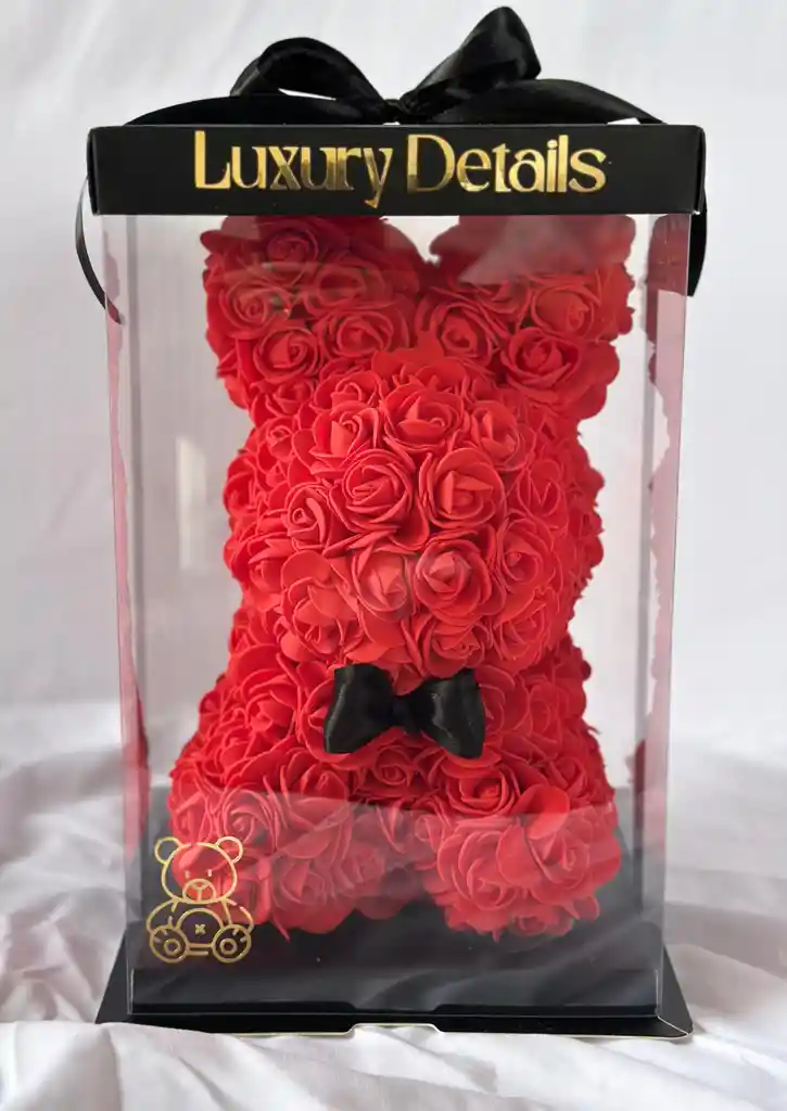 Conejo De Rosas Rojo 25 Cm