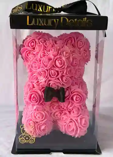 Oso De Rosas Rosado 25 Cm