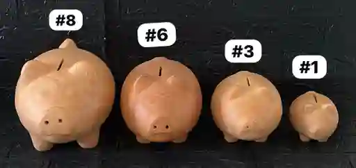 Alcancia Marrano En Barro #3