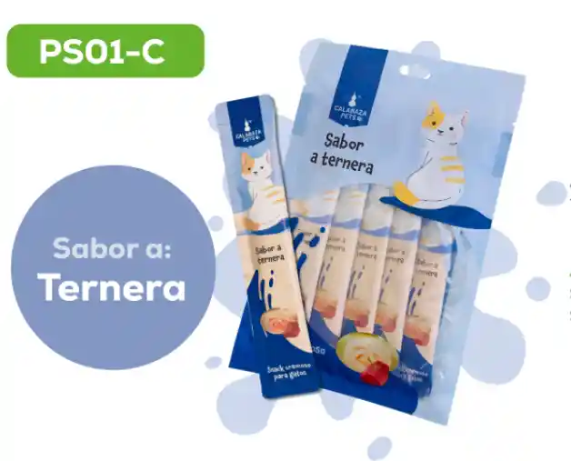 Snack Cremoso Calabaza Pets Paquete (5 X Tubos) Sabor A Ternera