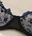 Dakota Negro Flores Azules